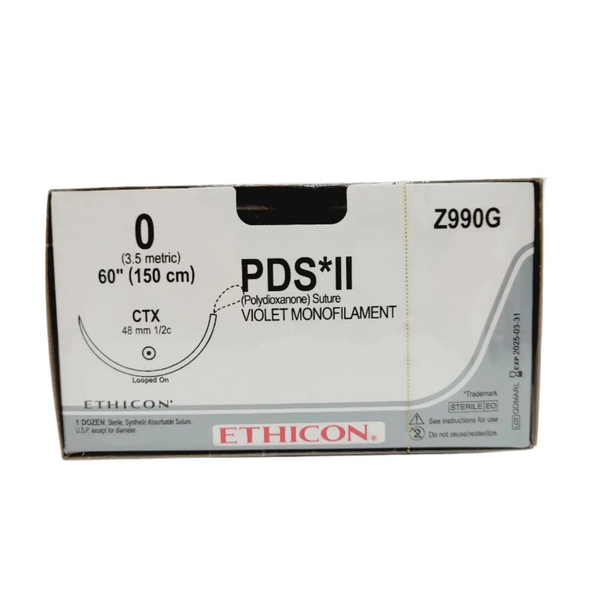 Ethicon Z990G 0 PDS II VIOLET 1X60