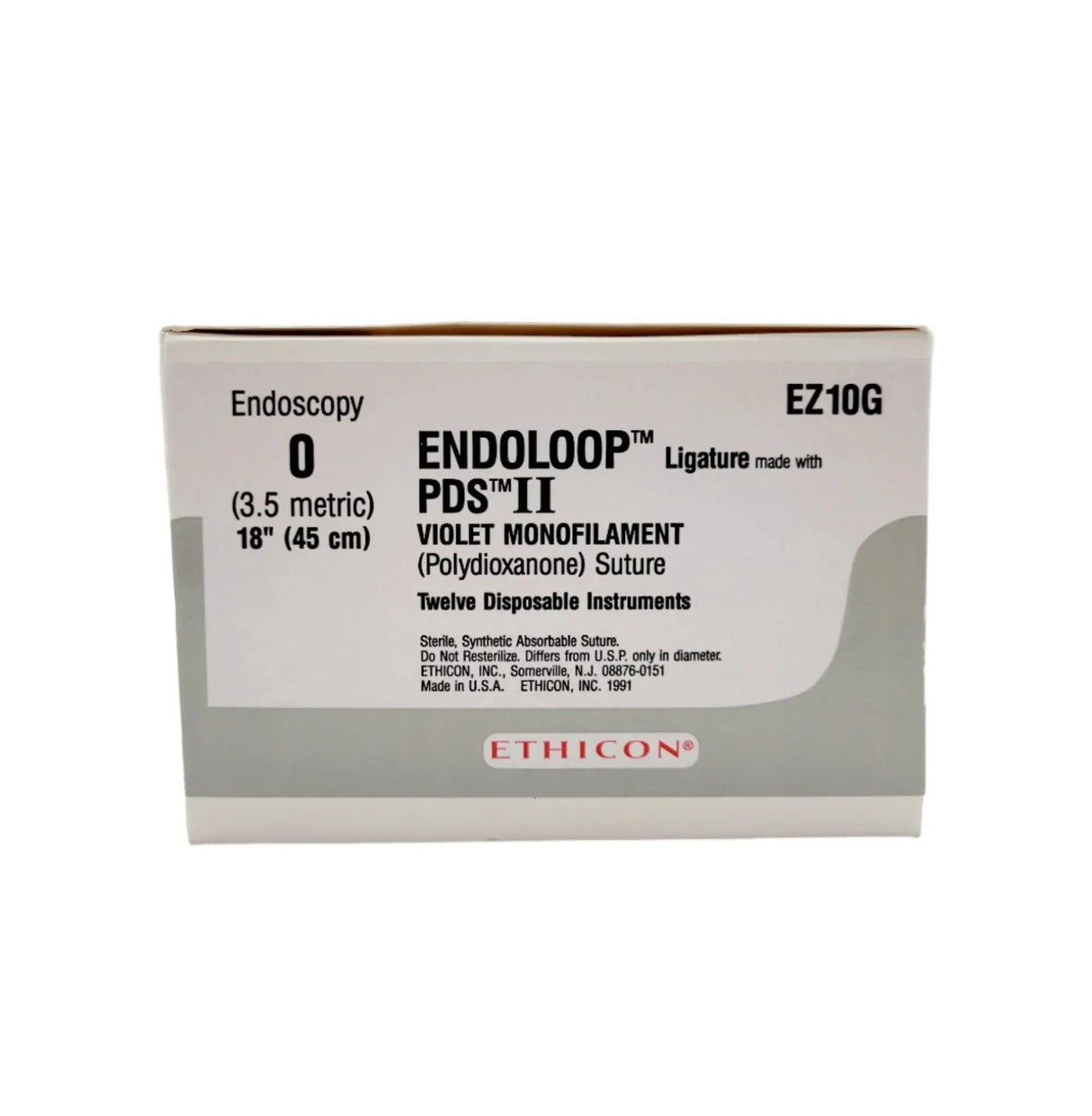 Ethicon EZ10G ENDOLOOP PDS II Ligature 0 1X18" Box of 12 Ethicon