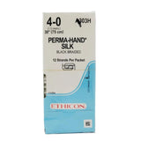 Ethicon A303H 4-0 PERMA HAND BLACK 12X30" TIE Box of 36 Ethicon