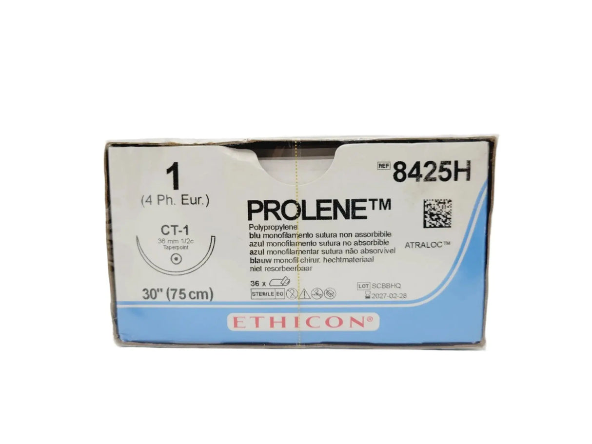 Ethicon 8425H 1 PROLENE BLUE 1X30" CT-1 Box of 36 Ethicon