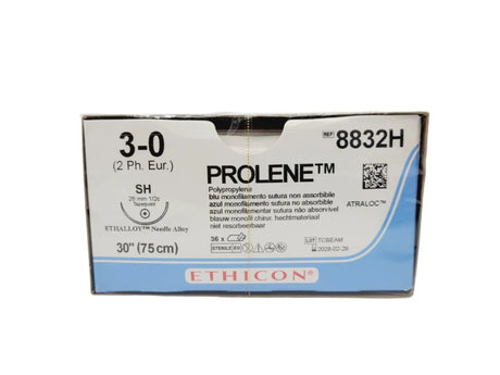Ethicon 8832H 3-0 PROLENE BLUE 1X30" SH Box of 36 Ethicon
