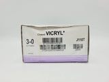 Ethicon J110T 3-0 COATED VICRYL UNDYED BRAIDED 1X18" Box of 24 Ethicon
