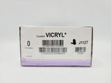 Ethicon J112T 0 COATED VICRYL 1X18" UNDYED Box of 24 Ethicon
