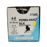 Ethicon 7734G 4-0 PERMA HAND BLACK 1X12" C-1 Box of 12 Ethicon