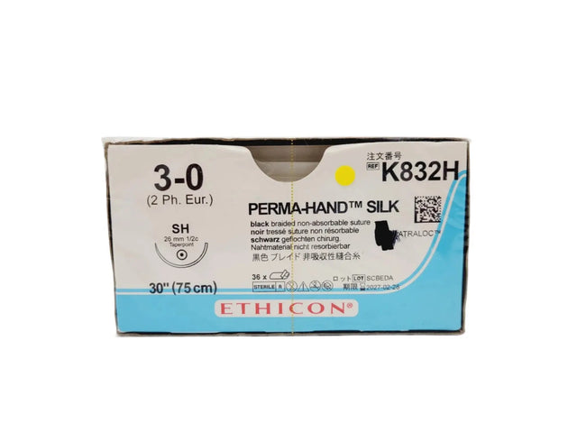 Ethicon K832H 3-0 PERMA HAND BLACK 1X30" SH Box of 36 Ethicon