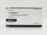Cardinal Health 8881511110 Monoject 1 mL Insulin Safety Syringe 29G Box of 100 Cardinal Health