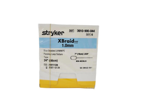 Stryker 3910-900-044 XBraid TT 7" Passing Loop Tape BLUE 24" 1.0mm Box of 6 Stryker