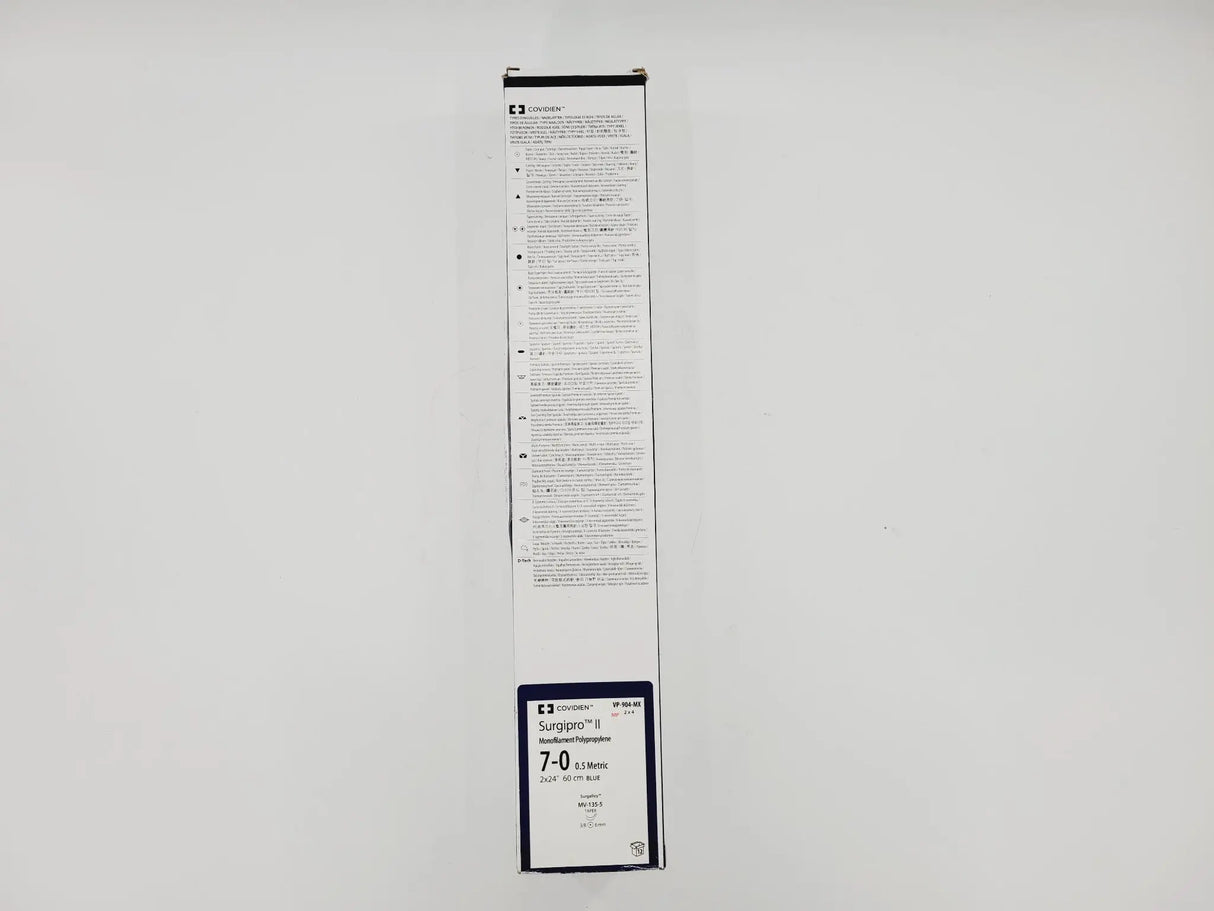 Covidien VP-904-MX Surgipro II 7-0 2X24" MV-135-5 BLUE Box of 12 Covidien