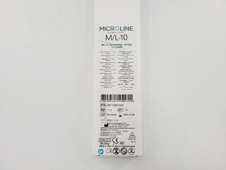 Microline Surgical M/L-10 Clip Cartridge, 10 Clips Box Microline