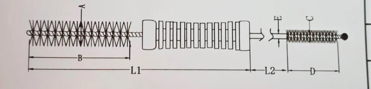 Micro-Tech MDBR1B0015A Single Ended Channel and Attached Valve Brush 40mm Micro-Tech