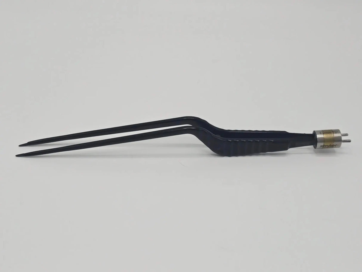 Stryker 6720-220-012 SilverGuide Bayonet Bipolar Forceps 1.2mm Tip Non-Stick Stryker