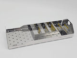 Synthes Grey/Red Sterilization Tray 12x5x3 Perforated Autoclave Inner Tray Primis Medical