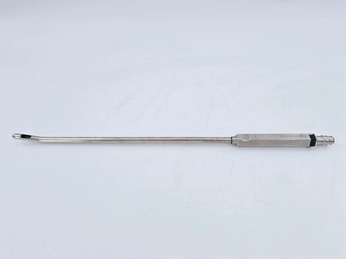 Grams #1 8mm x 29cm Angled Tip Large Handle Liposuction Cannula 15-7/8" Grams