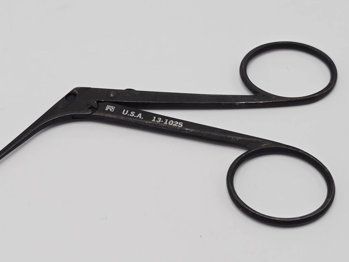 Richards 13-1025 Left Curved Cupped Forceps 4mm Jaw ENT Instrument Primis Medical