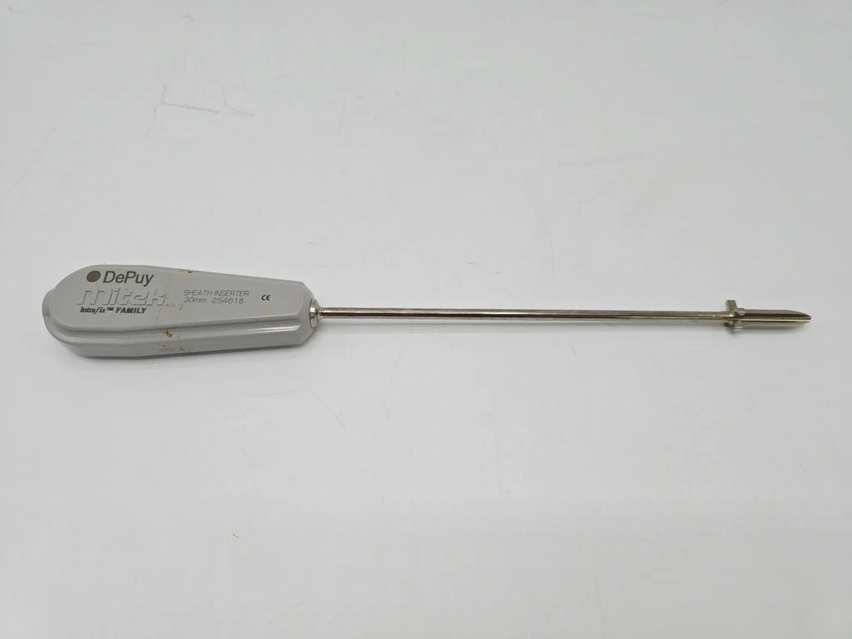 DePuy Mitek 254618 INTRAFIX 30mm Tibial Sheath Inserter Fixed Handle 12-3/8" DePuy