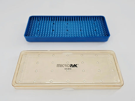 MicroPak 0103 Delicate Instrument Sterilization Tray w/ Lid 8-1/4" x 3-1/4" x 1" MicroPak