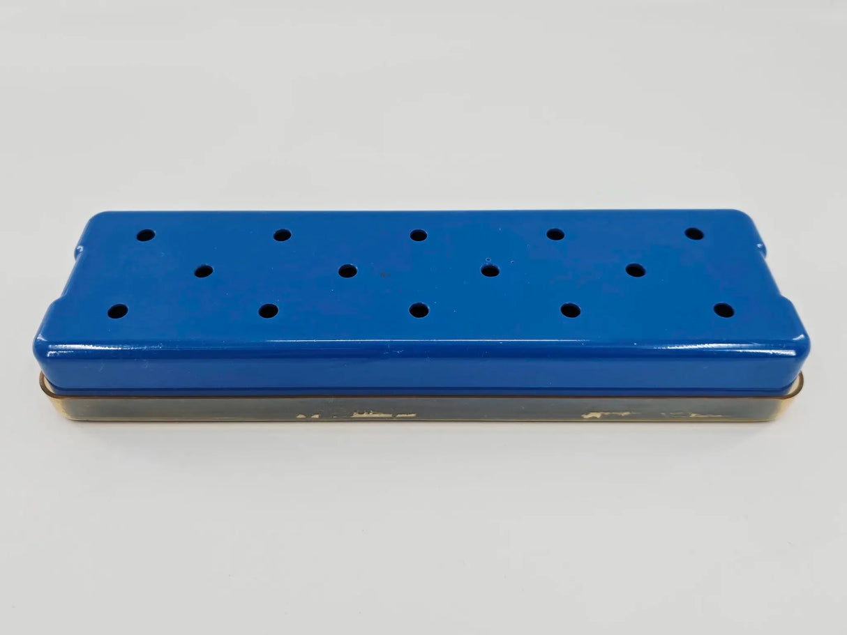 MicroPak 0112 Riley Instrument Sterilization Tray w/ Lid 2-1/2" x 9-3/4" x 1" Primis Medical