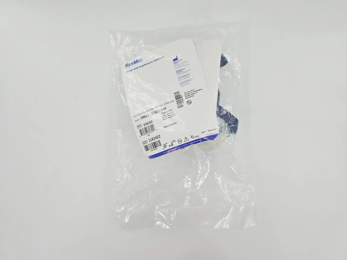 ResMed 60600 Small Ultra Mirage Full Face Mask CPAP/BiLeavel Mask w/ Headgear Primis Medical