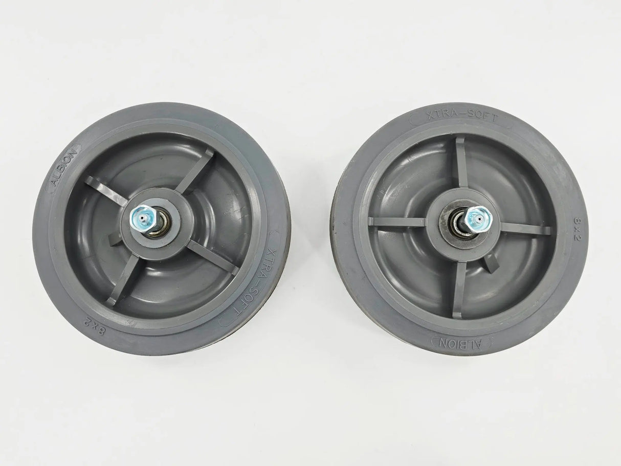 GE AMX-4 Two Front Casters Extra Soft 8" x 2" Set of 2 Primis Medical