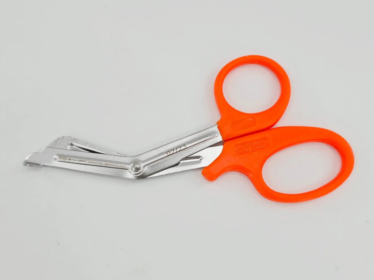 Surgical Direct Trauma Shears Orange Blunt Tip Finger Ring Handle 7-1/2" Surgical Direct