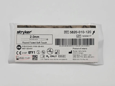 Stryker 5820-010-120 2.0mm Round Fluted Soft Touch Bur Primis Medical