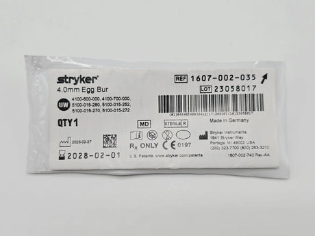 Stryker 1607-002-035 4.0mm Egg Bur Primis Medical
