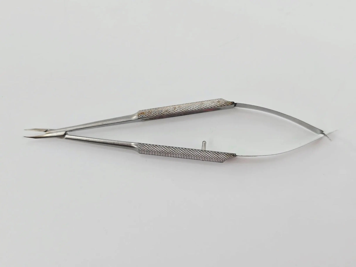 Katena K6-3310 Barraquer Needle Holder Curved w/o Lock Ophthalmology 5" Primis Medical