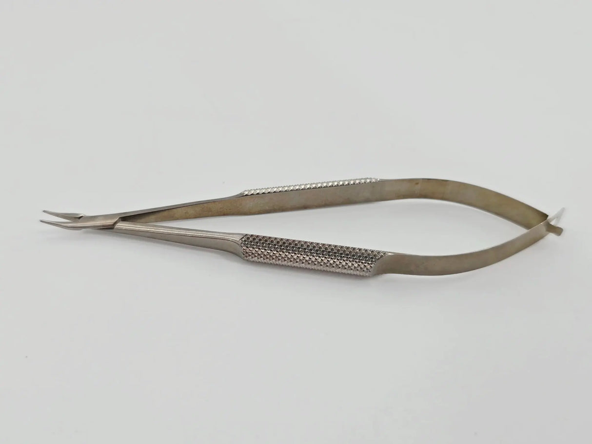 V. Mueller OP7418-002 Barraquer Needle Holder 10mm Extra Delicate Curved 5-1/4" Primis Medical