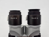Carl Zeiss f=170 Binocular Microscope Head w/ 10x/21B Eyepieces Primis Medical