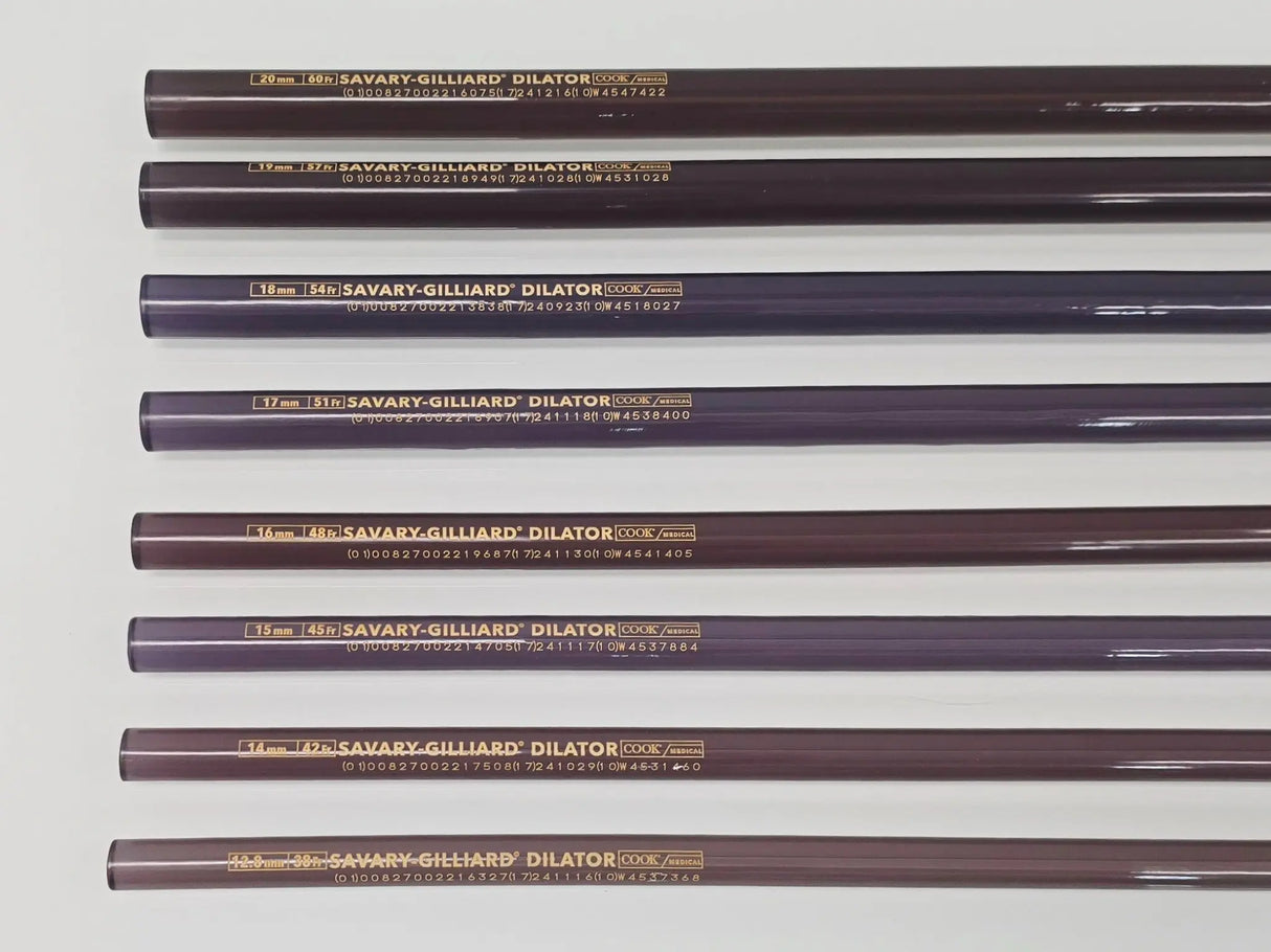 Cook Medical Savary-Gilliard 8-Piece Esophageal Dilator Set w/ SGDC-1 Case Primis Medical