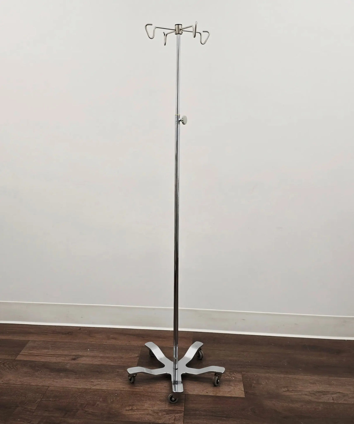 Stainless Steel IV Pole 5-Leg 2" Casters Primis Medical