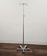 Stainless Steel IV Pole 5-Leg 2" Casters Primis Medical