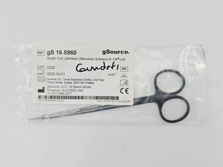 gSource gS 16.5960 Super-Cut Jamison Curved Tenotomy (Stevens) Scissors 6-1/4" Primis Medical