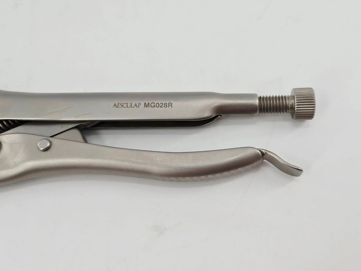 Aesculap MG028R Flat Nose Pliers w/ Locking Mechanism Orthopedic 9-1/2" Primis Medical