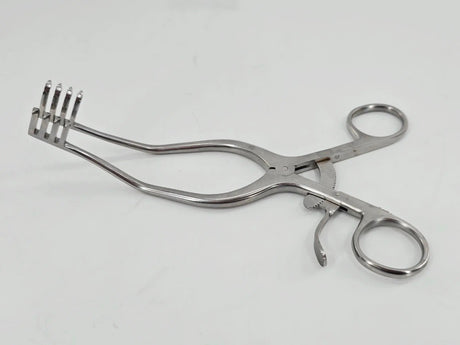 Konig MDS1867820 Anderson-Adson Retractor Self Retaining 4 x 4 Sharp Prongs 8" Primis Medical