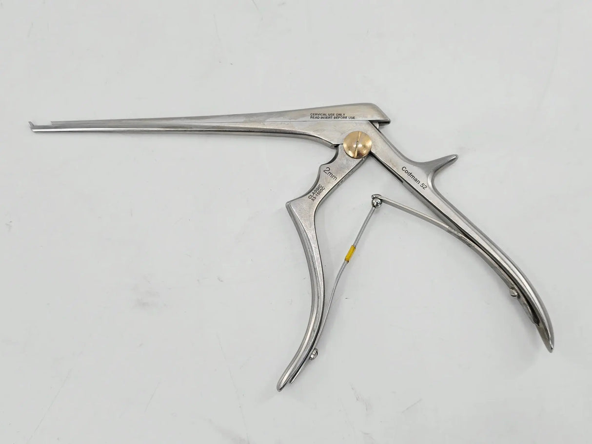 Codman 53-1500C Kerrison Cervical Rongeur Thin Footplate 40° Up 2mm Bite 8-3/4" Primis Medical