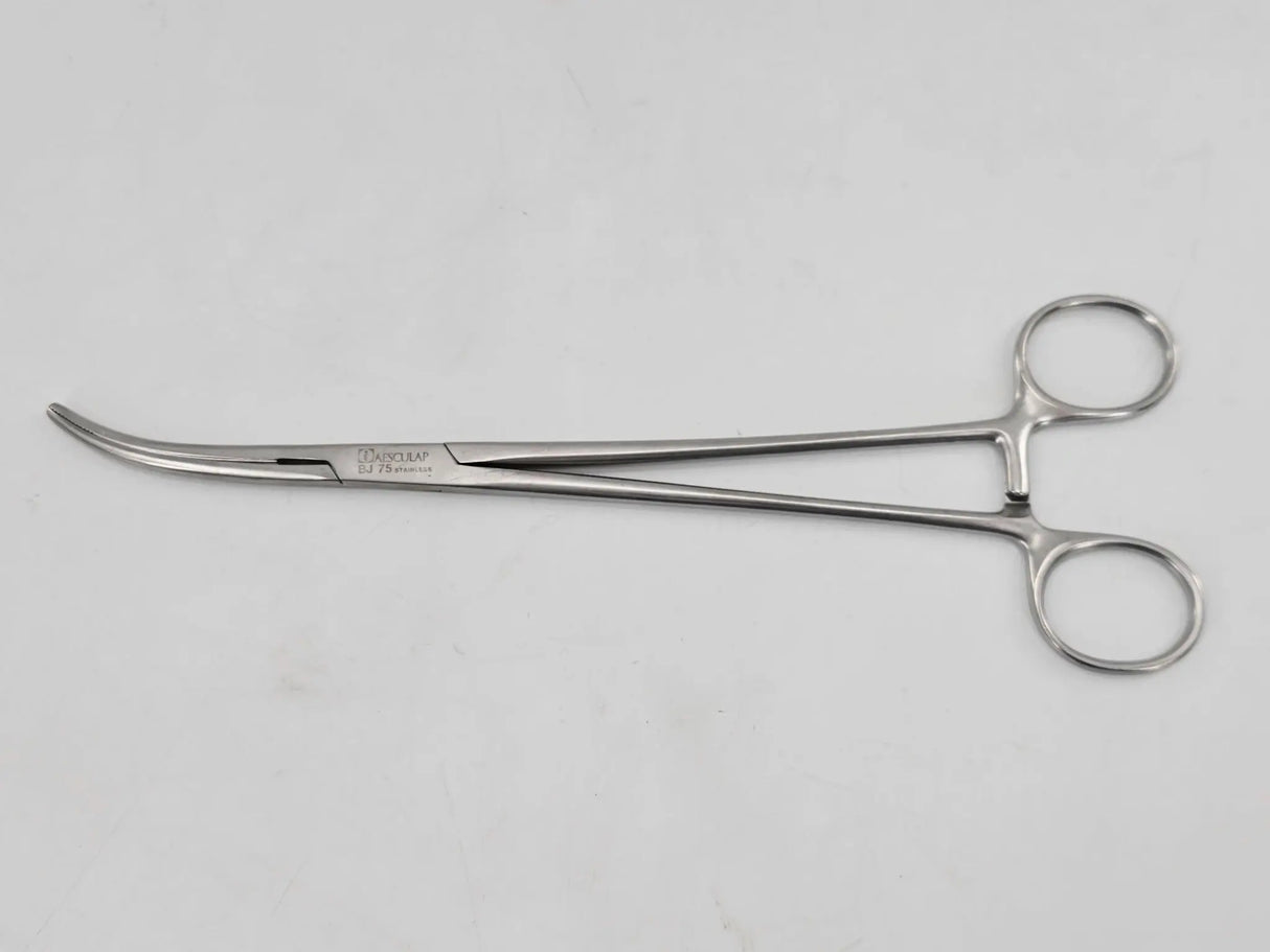 Aesculap BJ075R Kieback Dissecting & Ligature Forceps Curved Serrated 9-1/4" Primis Medical