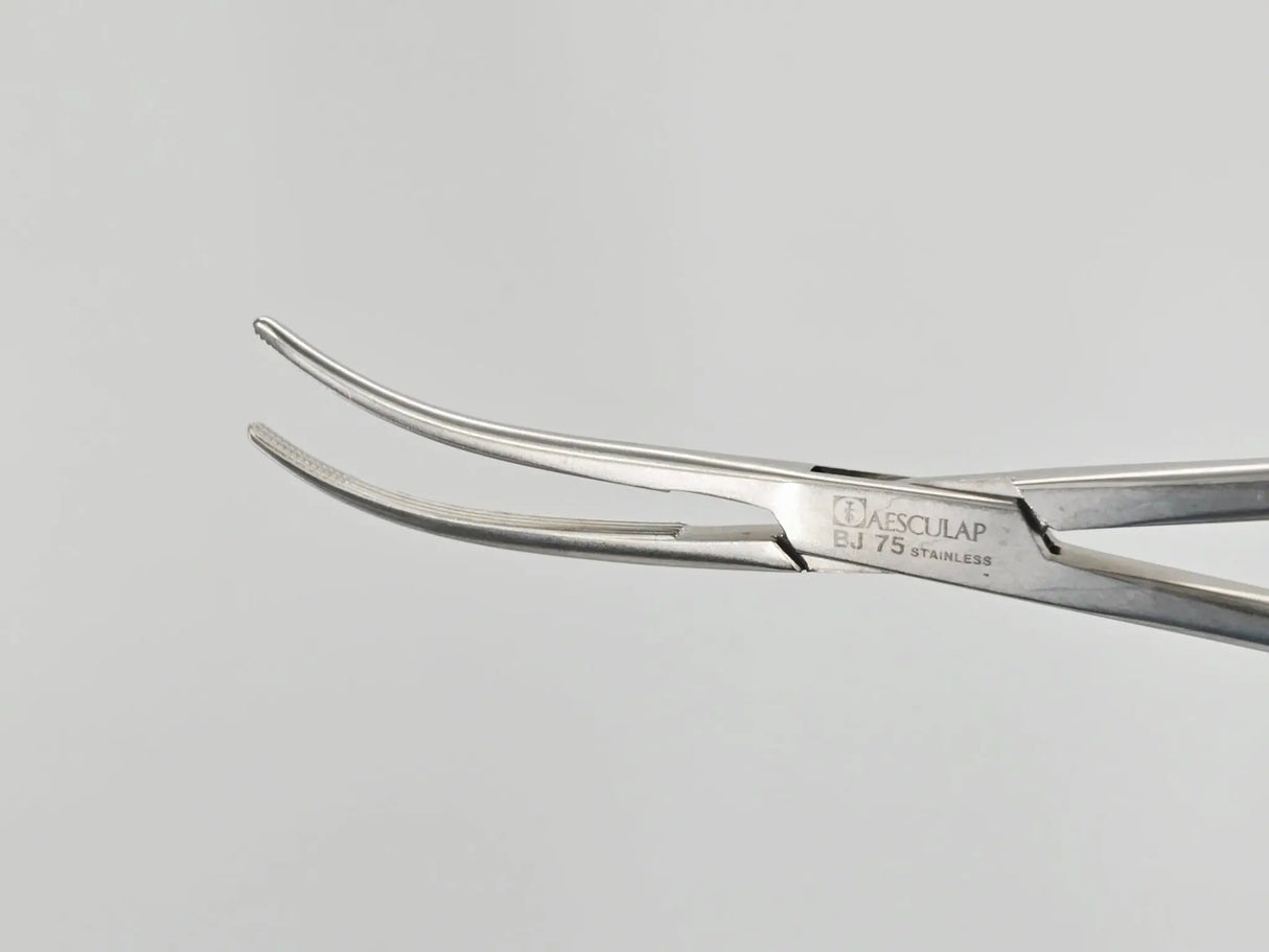 Aesculap BJ075R Kieback Dissecting & Ligature Forceps Curved Serrated 9-1/4" Primis Medical