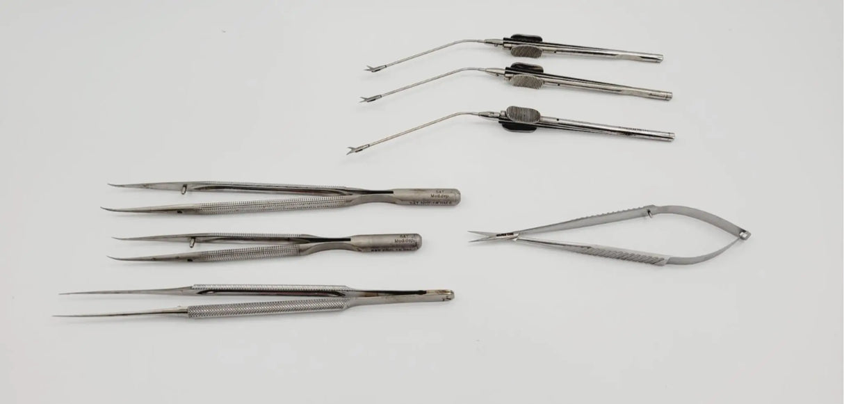 Micro Neurosurgery Instruments Extra Set w/ Weck 1077 Sterilization Case Unbranded