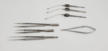 Micro Neurosurgery Instruments Extra Set w/ Weck 1077 Sterilization Case Unbranded