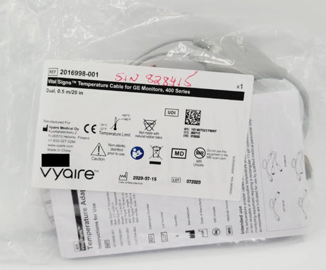Vyaire 2016998-001 Vital Signs Temperature Cable for GE Monitors 400 Series Vyaire