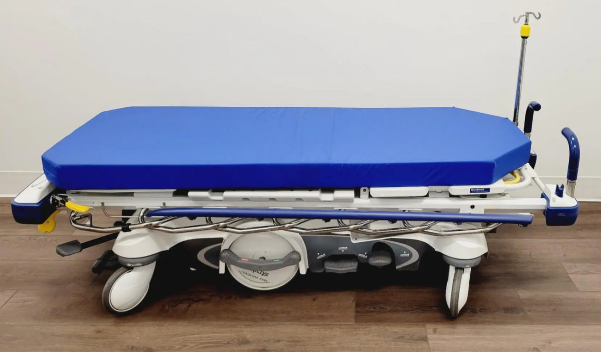 Stryker 1115 Glideaway Big Wheel Stretcher 700Lb Capacity w/ Pad Certified Stryker