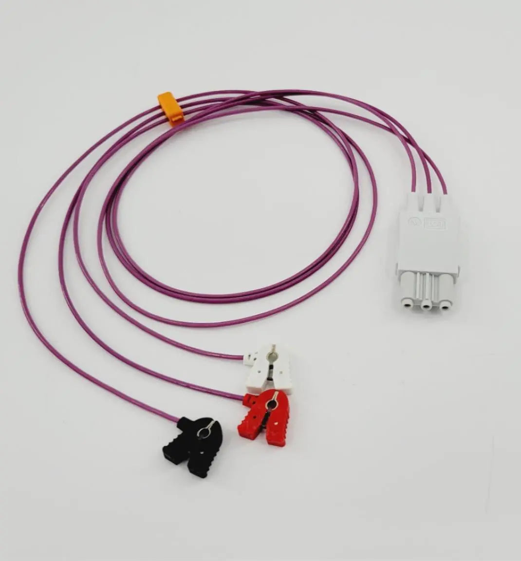 Philips M1624A Unshielded 3 Lead Mini Clip AAMI 0.7m Lead Set Grabber Primis Medical