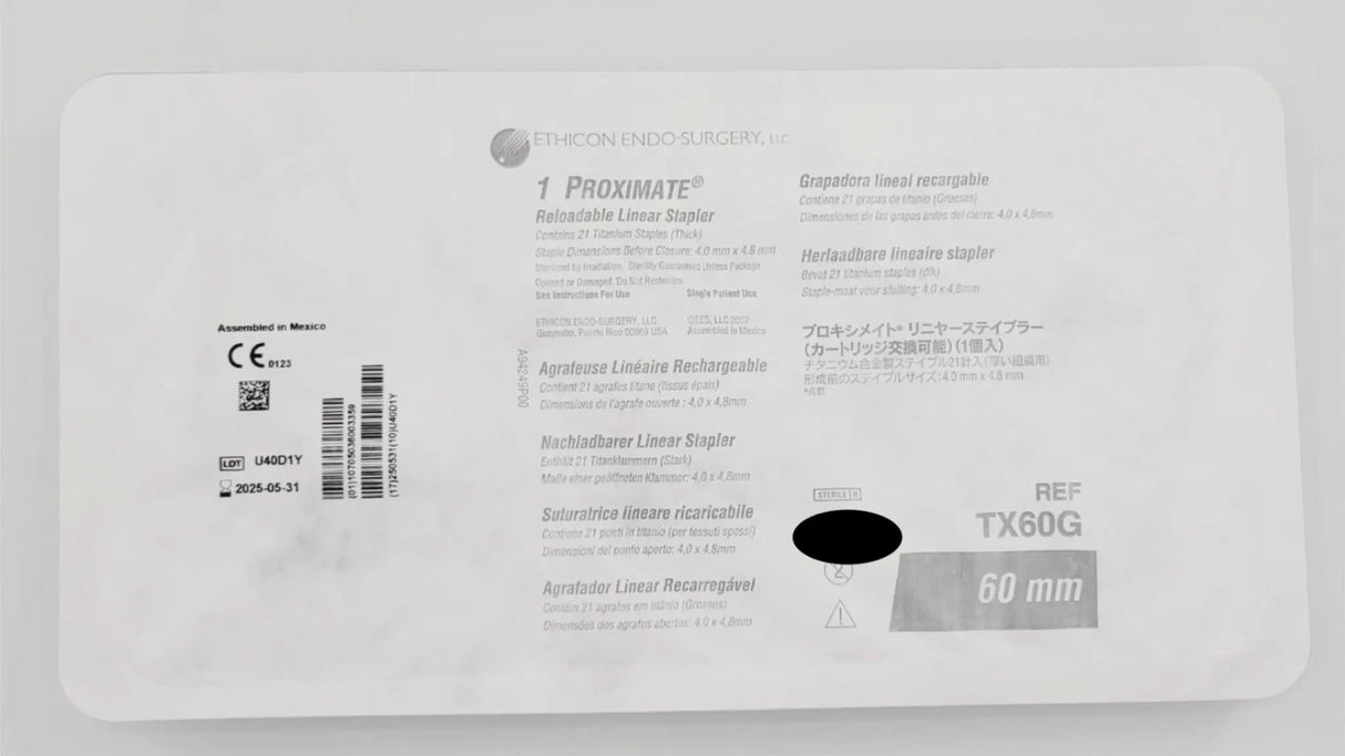 Ethicon TX60G 1 Proximate Reloadable Linear Stapler 60MM Ethicon