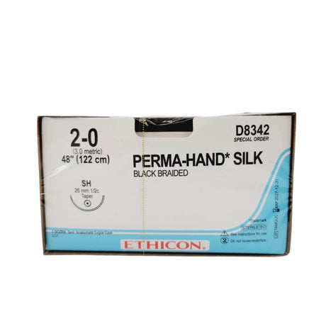 Ethicon D8342 2-0 PERMA HAND BLACK 1X48" SH Box of 36 Ethicon