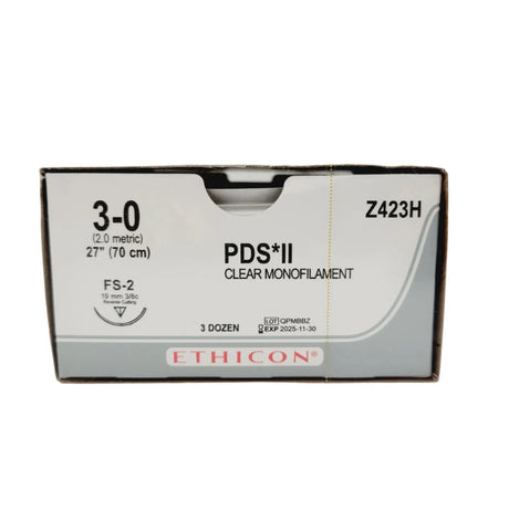 Ethicon Z423H 3-0 PDS II UNDYED 1X27" FS-2 Box of 36 Ethicon