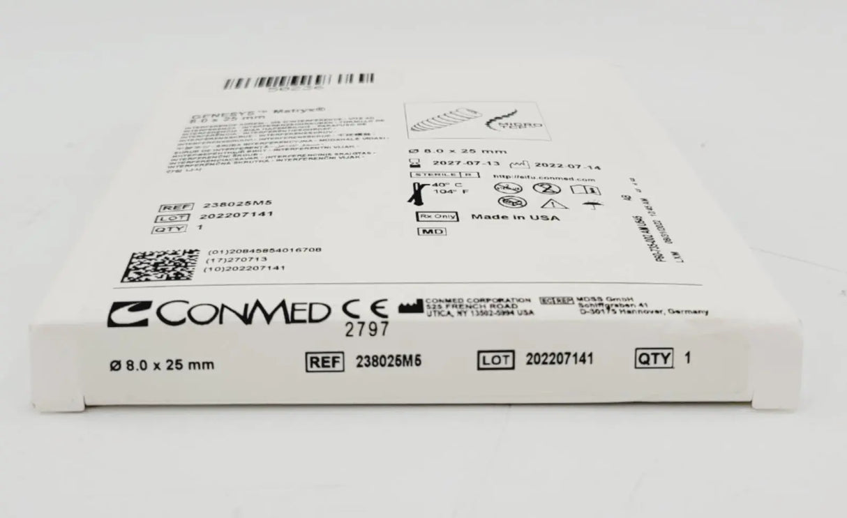 ConMed 238025M5 Genesys Matryx Interference Screw 8 X 25mm ConMed