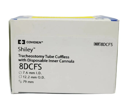 Covidien 8DCFS Shiley Tracheostomy Tube Cuffless w/ Disposable Inner Cannula Covidien