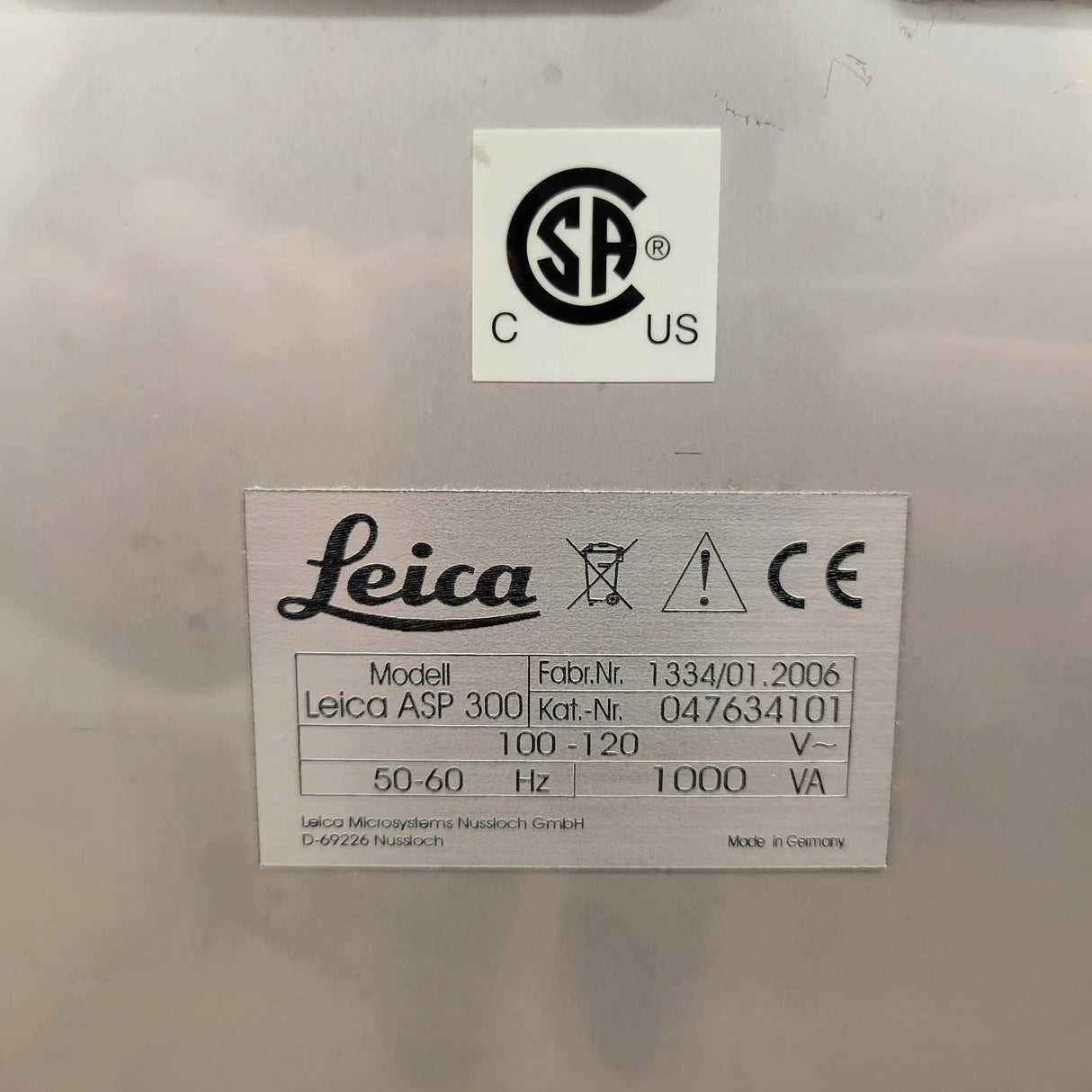 Tissue Processor Maximum Capacity 300 Cassettes ASP300 Leica