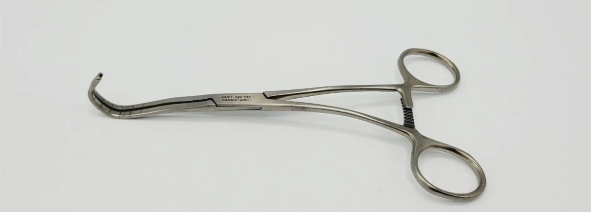 Jarit 320-436 Clamp Cooley Derra Anastomosis 3/4" Curved Shanks Small 6-5/8" Jarit
